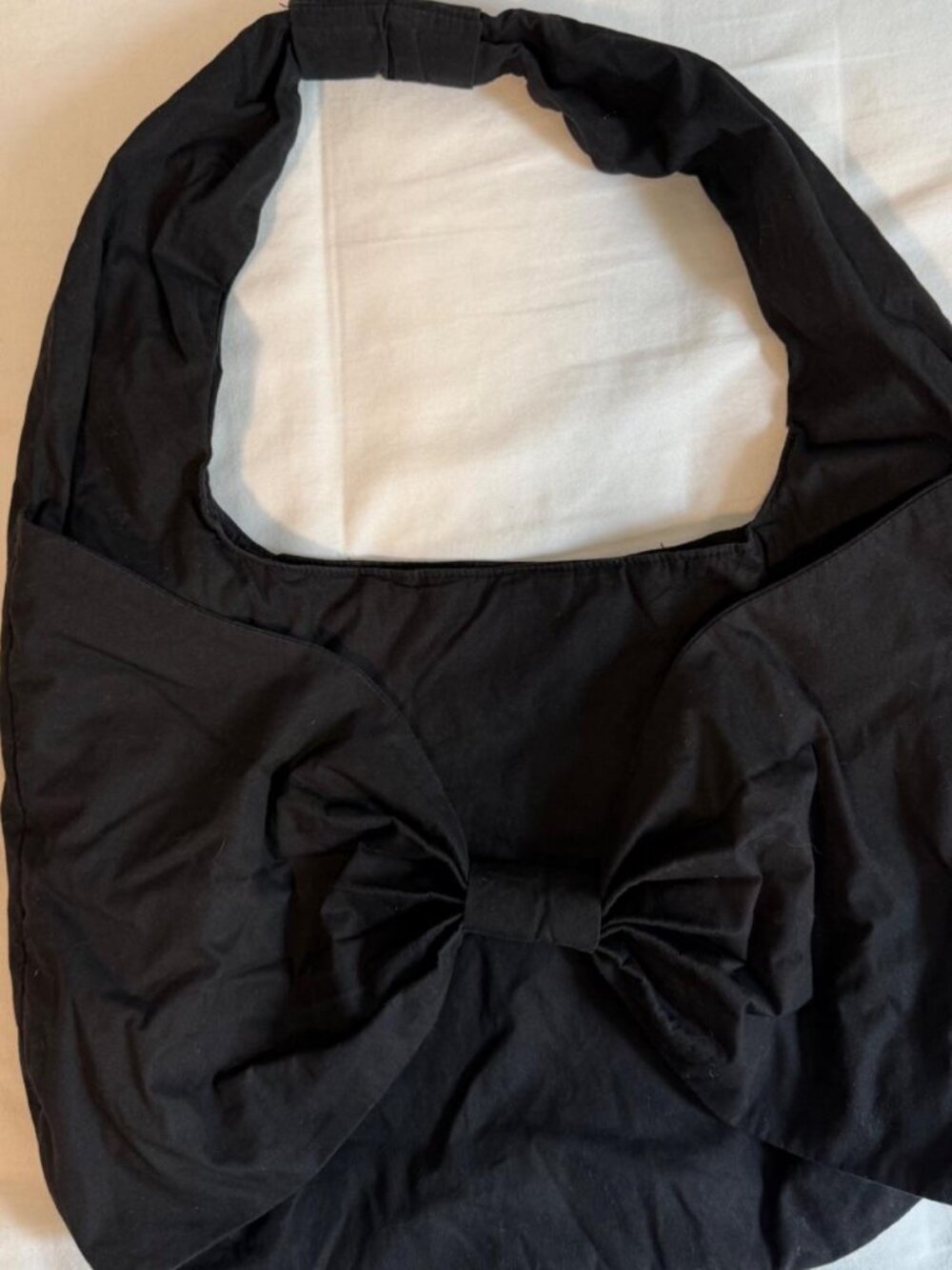 Kimchi Blue Black Oversized Bow Hobo Shoulder Bag